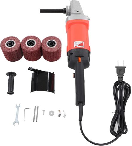Handheld Burnishing Polishing Machine Surface Conditioning Tool, 1400W High Efficiency Dual Handle Electric Sander Polisher with 3 Polishing Wheels, 6 Gear Adjustable Grinder Machine in Saudi Arabia