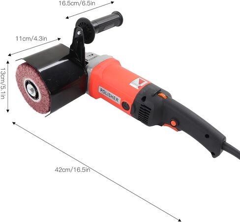 Handheld Burnishing Polishing Machine Surface Conditioning Tool, 1400W High Efficiency Dual Handle Electric Sander Polisher with 3 Polishing Wheels, 6 Gear Adjustable Grinder Machine in Saudi Arabia