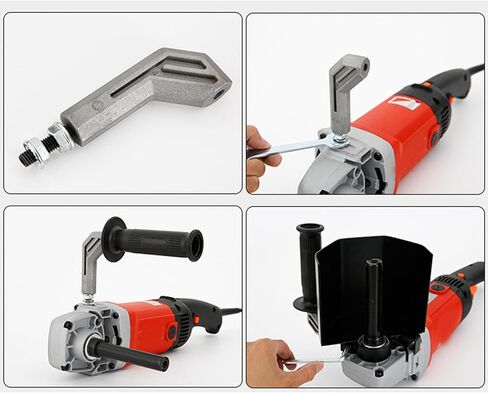Handheld Burnishing Polishing Machine Surface Conditioning Tool, 1400W High Efficiency Dual Handle Electric Sander Polisher with 3 Polishing Wheels, 6 Gear Adjustable Grinder Machine in Saudi Arabia