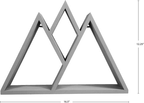 GSM Brands Mountain Shelf - Rustic Geometric Home Decor for Bedroom Living Room and Beyond (16.5 Inches X 12.25 Inches) in Saudi Arabia