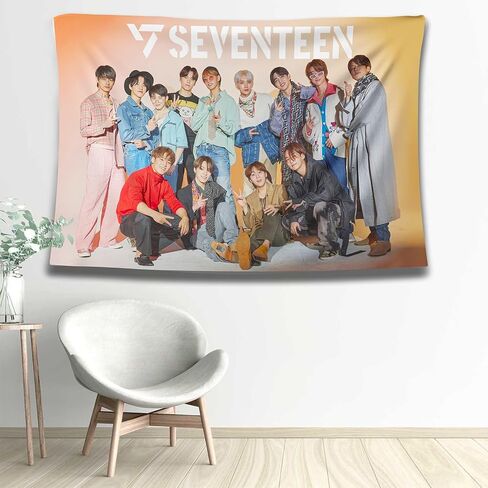 HIFFEY Enhypen نسيج، Kpop Fans Merch نسيج 40 بوصة × 60 بوصة، جدار معلق خلفية جدار ديكور حفلة عيد ميلاد خلفية لغرفة النوم وغرفة المعيشة والنوم in Kuwait