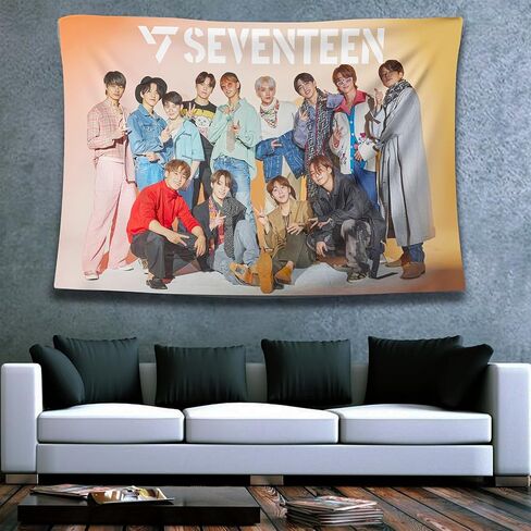 HIFFEY Enhypen نسيج، Kpop Fans Merch نسيج 40 بوصة × 60 بوصة، جدار معلق خلفية جدار ديكور حفلة عيد ميلاد خلفية لغرفة النوم وغرفة المعيشة والنوم in Kuwait