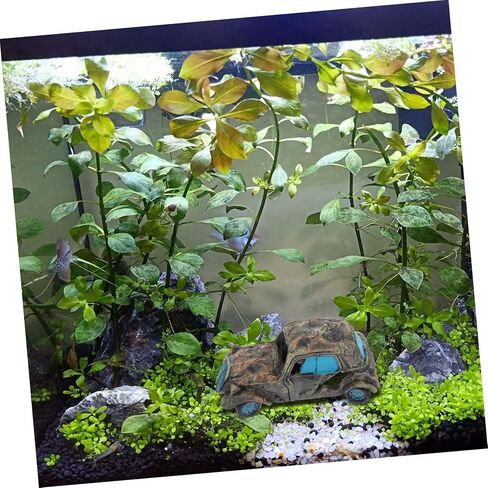 Mipcase Landscaping Hideaway Aquarium Landscape Tank Fish Shrimp Decoration Ornament Grey Hut Caves Decor Hideout Hide Ornaments Automobile Coral Resin Aquatic Betta Accessories Cave in Saudi Arabia