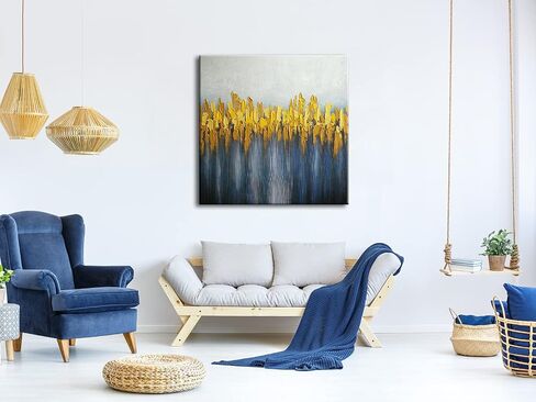 Wieco Art Pure Hand-Painted Paintings on Canvas Abstract Canvas Wall Art for Living Room Bedroom Wall Decor Modern Contemporary Landscape Artwork for Home Decorations in Saudi Arabia