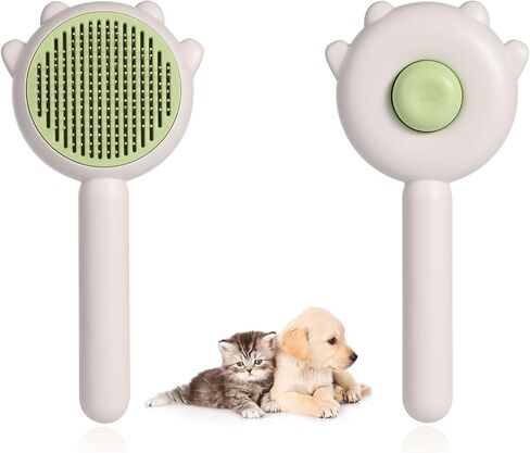 Magic Pet Comb, Pet Hair Cleaner Brush Self Cleaning Cat Brush Cat Shedding Brush Cat Massage Grooming Brush for Long Haired Cats Dogs Pet (green) in Saudi Arabia