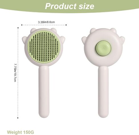 Magic Pet Comb, Pet Hair Cleaner Brush Self Cleaning Cat Brush Cat Shedding Brush Cat Massage Grooming Brush for Long Haired Cats Dogs Pet (green) in Saudi Arabia