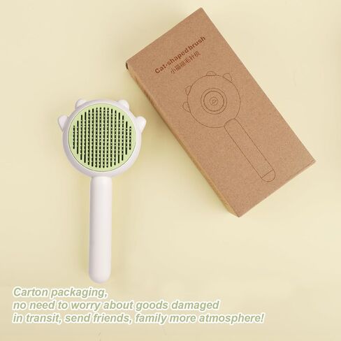 Magic Pet Comb, Pet Hair Cleaner Brush Self Cleaning Cat Brush Cat Shedding Brush Cat Massage Grooming Brush for Long Haired Cats Dogs Pet (green) in Saudi Arabia