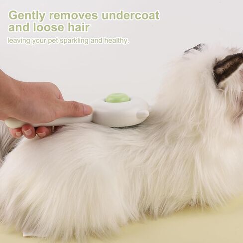 Magic Pet Comb, Pet Hair Cleaner Brush Self Cleaning Cat Brush Cat Shedding Brush Cat Massage Grooming Brush for Long Haired Cats Dogs Pet (green) in Saudi Arabia
