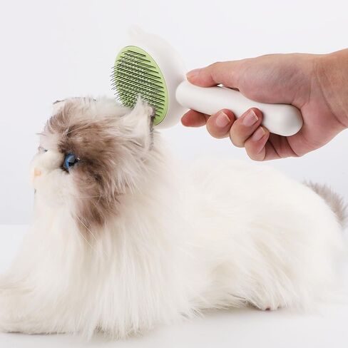 Magic Pet Comb, Pet Hair Cleaner Brush Self Cleaning Cat Brush Cat Shedding Brush Cat Massage Grooming Brush for Long Haired Cats Dogs Pet (green) in Saudi Arabia