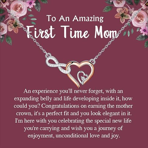 MYOSPARK Mommy To Be Gift New Mom Necklace First Time Mom Message Card Jewelry Baby Announcement Jewelry Gift in Saudi Arabia
