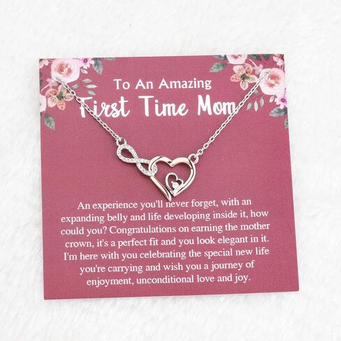 MYOSPARK Mommy To Be Gift New Mom Necklace First Time Mom Message Card Jewelry Baby Announcement Jewelry Gift in Saudi Arabia