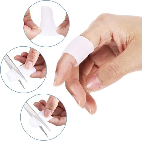 18 Pieces Gel Toe Protector 3 Different Size Gel Toe Sleeves for Cushion Corns, Blisters, Calluses, Toes and Fingers, Prevents Rubbing, Pressure (Small Size Gel Toe Tube, 18 Pieces) in Saudi Arabia