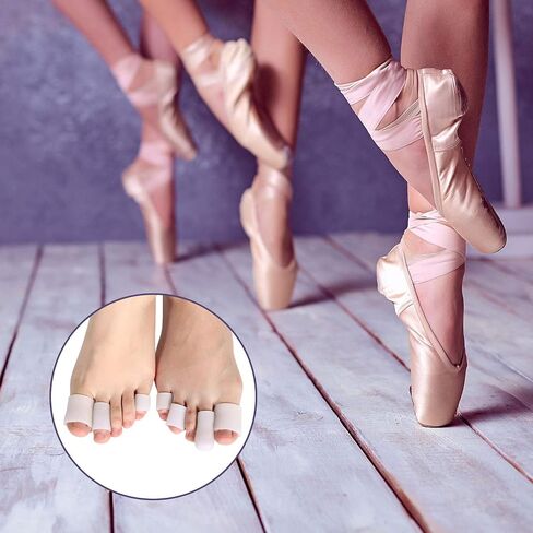 18 Pieces Gel Toe Protector 3 Different Size Gel Toe Sleeves for Cushion Corns, Blisters, Calluses, Toes and Fingers, Prevents Rubbing, Pressure (Small Size Gel Toe Tube, 18 Pieces) in Saudi Arabia