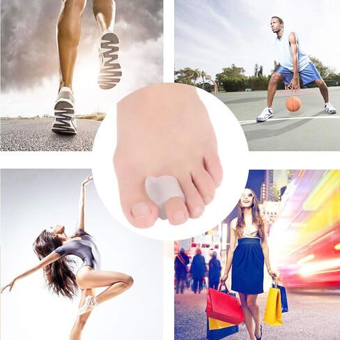 10 قطع من واقيات أصابع القدم وفواصل أصابع القدم، مصحح إبهام القدم، فاصل أصابع القدم الكبيرة لتصحيح إبهام القدم الكبيرة، أصابع متداخلة، أصابع مطرقة - (شفاف) in Kuwait