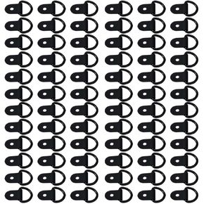 PuddingStation 18 حزمة من حلقات الربط على شكل حرف D، حلقات على شكل حرف D مرساة للأحمال على حالة الشاحنات ومقطورات البضائع والقوارب RV (أسود-18) in Kuwait