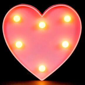GPUSFAK Marquee Light Up Letters - LED Letter Number Light Sign الديكور لاقتراح الخطوبة والزفاف وأعياد الميلاد وديكور الطاولة على شكل قلب أحمر