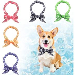5 Pack Dog Cooling Bandanas, Cooling Bandana for Dogs and Other Pets, Ice Crystals Dog Cooling Collar for Fast Cooling, Cooling Dog Bandana Summer Indoor Outdoor in Kuwait