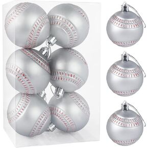 mupera Christmas Football - 6Pcs Xmas Balls Sports Theme Football(2024 New), Christmas Decorative Balls, Christmas Tree Ornament, Home, Holiday, Party, Supermart, Office, Business Decorations
