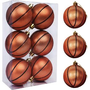 mupera Christmas Football - 6Pcs Xmas Balls Sports Theme Football(2024 New), Christmas Decorative Balls, Christmas Tree Ornament, Home, Holiday, Party, Supermart, Office, Business Decorations