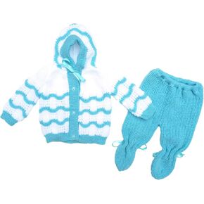 FLVFF BABY Crochet Outfit Set Newborn Boy's Girl's Warm Winter Beautiful Clothing 2 Pieces in Kuwait