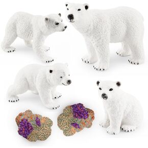 VONKOTUO Mini Arctic Animal Toys Set 10Pcs Polar Sea Animal Figurines Penguin Plastic Whale Fish Toy Cake Toppers Bath Toy Gifts for Party Favor in Saudi Arabia