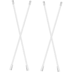 4 قطع من RUNROTOO قطع غيار ستائر عمودية من عصا الستائر الرأسية، قضيب أعمى من البندقية مع خطاف وقبضة فتاحة ستائر بلاستيكية in Kuwait