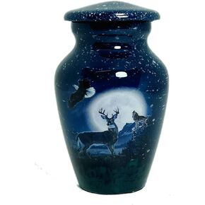 Keepsake Urn –Lovely Deer,Eagle & Wolf Keepsake Cremation Urn for Human Ashes with Velvet Box & Velvet Bag-Mini Keepsake Urn - Affordable Keepsake Urn (3 cu.in) in Kuwait