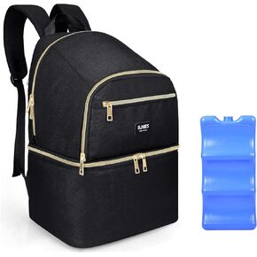 حقيبة ظهر مضخة الثدي مع حجرة تبريد لسبيكترا S1، S2، ميديلا، مضخة الثدي لانسينوه، حقيبة مبردة، زجاجات حليب الثدي، حقيبة حمل مضخة الثدي مزدوجة الطبقات للأمهات العاملات أسود XL من لونيز in Kuwait