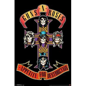 Trends International Guns N' Roses - ملصق حائط متقاطع، 22.375 بوصة × 34 بوصة، نسخة غير مؤطرة in Kuwait