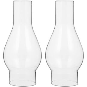 NUOBESTY 2pcs Oil Lamp Chimney Vintage Clear Glass Lampshade Lamp Kerosene Lamp Globe Replacement Pipe Lamp Windproof Accessories in Saudi Arabia