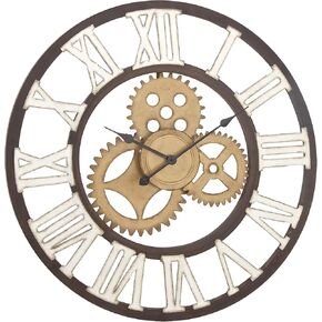 Deco 79 Metal Gear Wall Clock, 30" x 1" x 30", Brown in Saudi Arabia