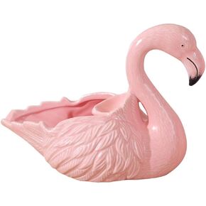 FUYU Pink Flamingo Creative Ceramic Cigarettes Ashtray Women's Smoking Ashtray Fancy Gift Decor Home Office in Kuwait