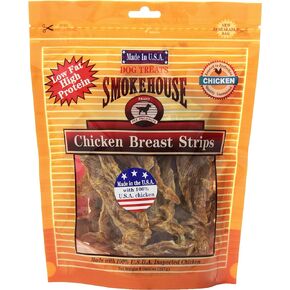 Smokehouse 100-Percent Natural Chicken Breast Strips Dog Treats, 8-Ounce in Kuwait