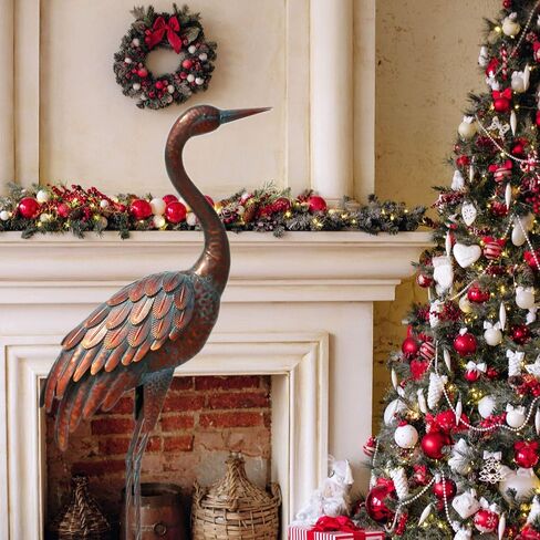 chisheen Outdoor Garden Crane Statues and Sculptures Metal Yard Art Statue for Garden Decoration Large Size in Saudi Arabia