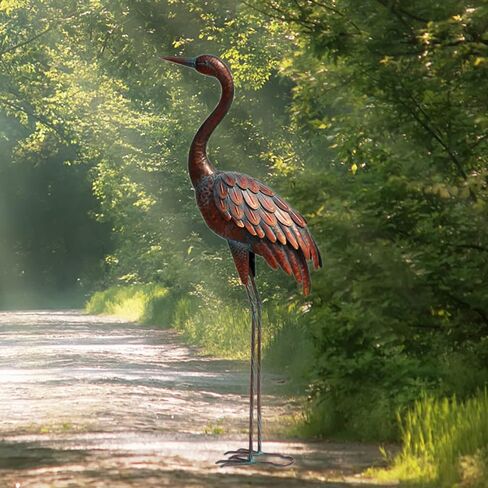 chisheen Outdoor Garden Crane Statues and Sculptures Metal Yard Art Statue for Garden Decoration Large Size in Saudi Arabia