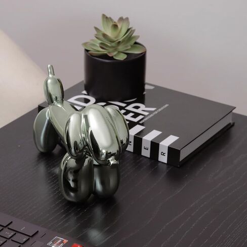 Dachshund Decor, Weiner Dog Stuff, Home Decor Jeff Koons Balloon Dog Sculpture, Cute Desk Decor for Dog Moms or Dog Dads, Work from Home Must Haves, Gifts for Dog Lovers (Black) in Saudi Arabia