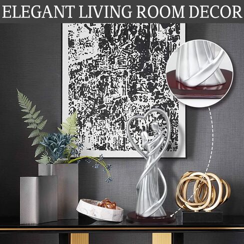 تمثال زوجين من Norrclp ديكور حديث، زخرفة عيد الحب زوجين منحوتة لغرفة المعيشة فندق شقة الفنادق، خيار رائع لهدايا الزفاف (فضي أو ذهبي) in Kuwait