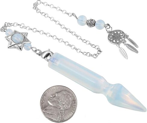 البندول حجر عين النمر على شكل سهم من ياتمينغ للتغطيس العرافة، قلادة كريستالية للشفاء مع سلسلة in Kuwait