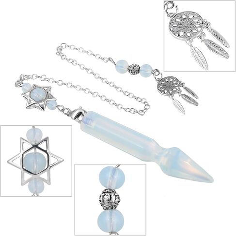 البندول حجر عين النمر على شكل سهم من ياتمينغ للتغطيس العرافة، قلادة كريستالية للشفاء مع سلسلة in Kuwait