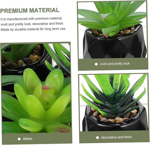 Canirologas 4pcs Succulents Artificial Plants in Pots Small Fake Plants Mini Artificial Greenery for Home Bathroom Desk Office Indoor Room Farmhouse Decorations in Saudi Arabia