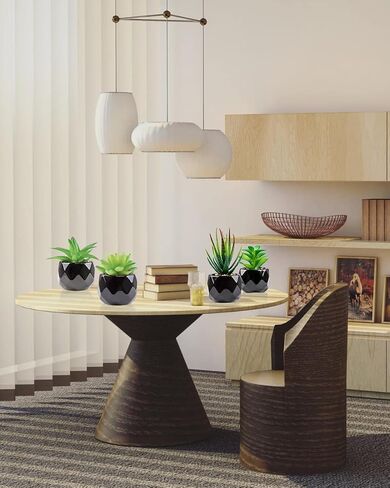 Canirologas 4pcs Succulents Artificial Plants in Pots Small Fake Plants Mini Artificial Greenery for Home Bathroom Desk Office Indoor Room Farmhouse Decorations in Saudi Arabia