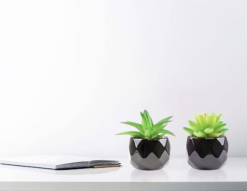 Canirologas 4pcs Succulents Artificial Plants in Pots Small Fake Plants Mini Artificial Greenery for Home Bathroom Desk Office Indoor Room Farmhouse Decorations in Saudi Arabia