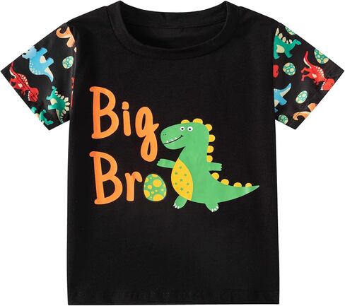 InBakjade طفل كبير ليتل إخوانه تحت عنوان مطابقة الزي الطفل ليتل إخوانه رومبير مع قبعة طفل كبير إخوانه الديناصورات الملابس in Kuwait