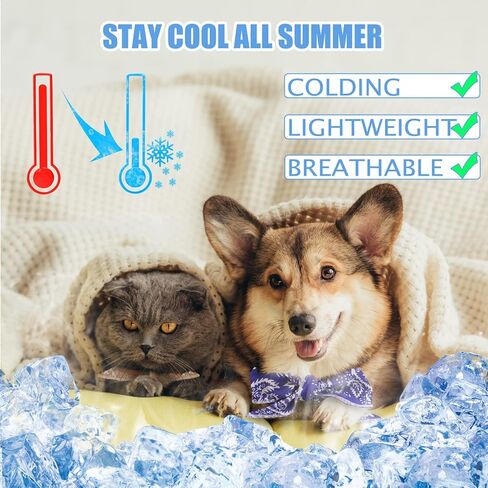 5 Pack Dog Cooling Bandanas, Cooling Bandana for Dogs and Other Pets, Ice Crystals Dog Cooling Collar for Fast Cooling, Cooling Dog Bandana Summer Indoor Outdoor in Kuwait
