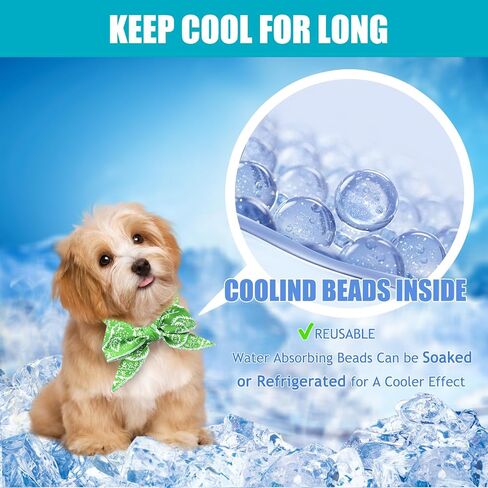 5 Pack Dog Cooling Bandanas, Cooling Bandana for Dogs and Other Pets, Ice Crystals Dog Cooling Collar for Fast Cooling, Cooling Dog Bandana Summer Indoor Outdoor in Kuwait