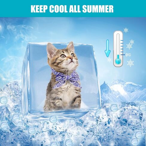 5 Pack Dog Cooling Bandanas, Cooling Bandana for Dogs and Other Pets, Ice Crystals Dog Cooling Collar for Fast Cooling, Cooling Dog Bandana Summer Indoor Outdoor in Kuwait