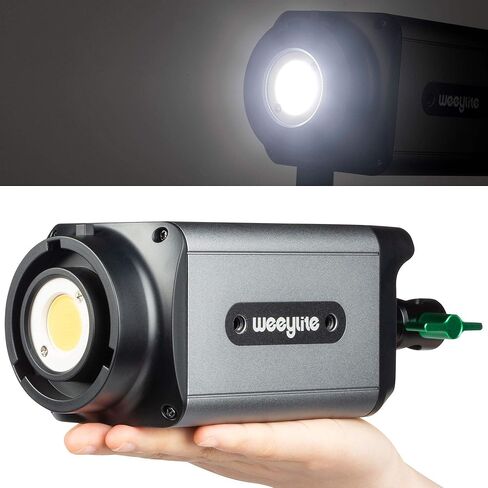 weeylite 80W LED ضوء الفيديو المستمر 5600K ضوء النهار مع محول تركيب Bowens، التحكم في التطبيق CRI 95+ COB إضاءة التصوير الفوتوغرافي لتسجيل الفيديو in Kuwait