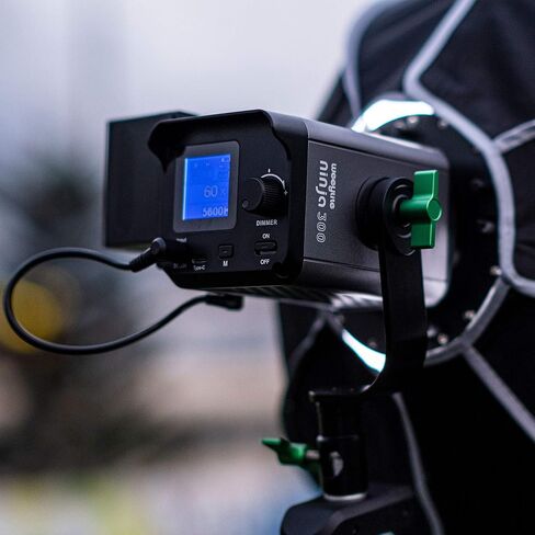 weeylite 80W LED ضوء الفيديو المستمر 5600K ضوء النهار مع محول تركيب Bowens، التحكم في التطبيق CRI 95+ COB إضاءة التصوير الفوتوغرافي لتسجيل الفيديو in Kuwait