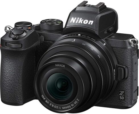 Nikon Z 50 Mirrorless Digital Camera with 16-50mm Lens (1633) + FTZ Mount Adapter + 2 x EN-EL25 Battery + 64GB Card + Case + Corel Software + Light + Filter Kit + More (International Model) (Renewed) in Saudi Arabia