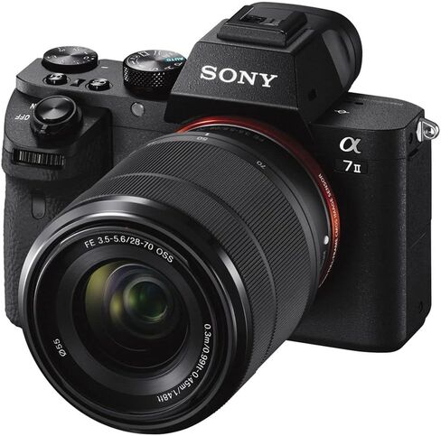Sony a7 II Mirrorless Camera with 28-70mm Lens (ILCE7M2K/B) FE 28-70mm Lens + Filter Kit + Wide Angle Lens + Telephoto Lens + Color Filter + Bag + 64GB Card + NPF-W50 Battery + More (Renewed) in Saudi Arabia